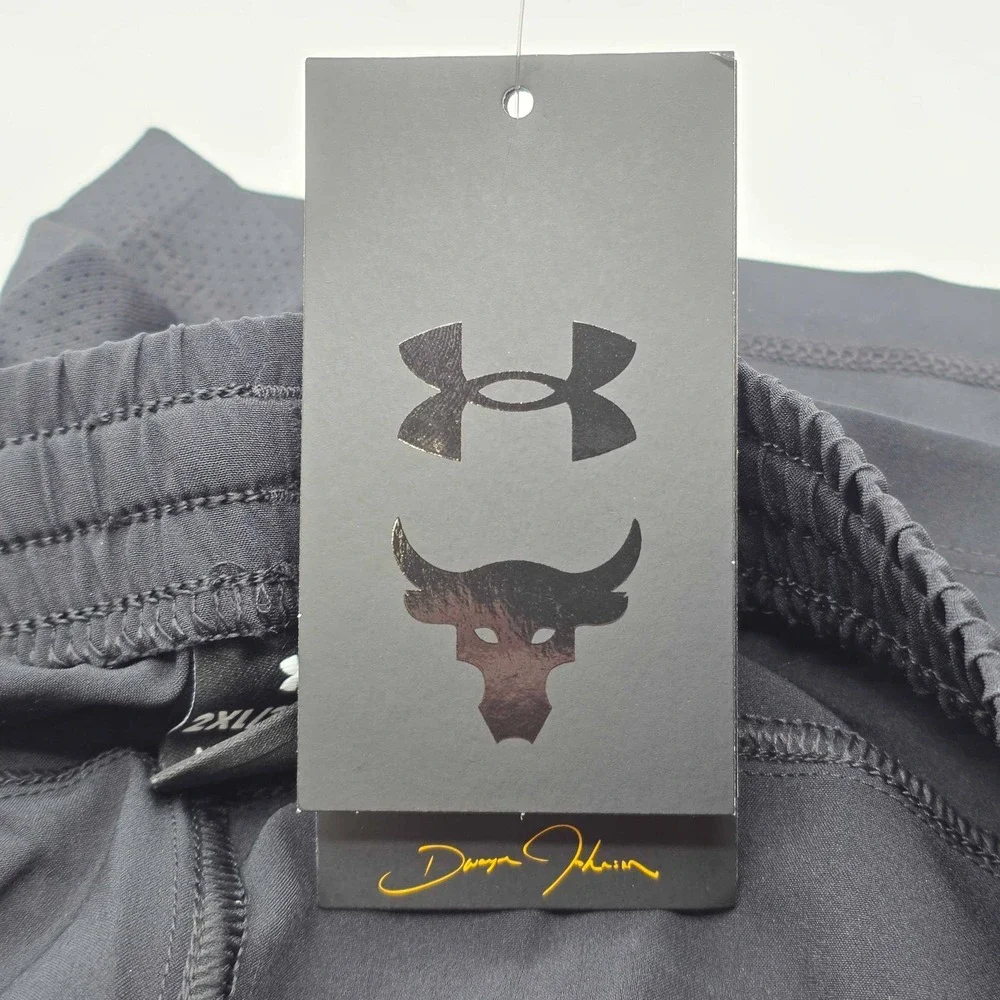 Under Armour Project Rock Ultimate 5" Shorts Men's 2XL Black Marine OD Green NWT - Picture 7 of 11